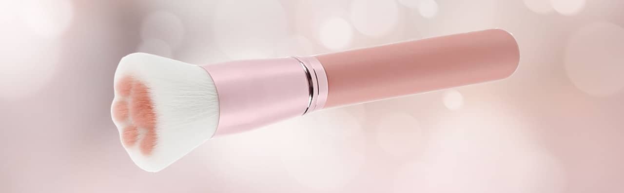 とある小さな発明家のお店 アウトレット品 要2本以上購入 肉球メイクブラシ ピンク